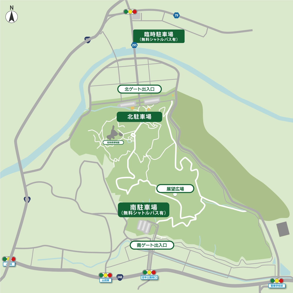 岐阜県百年公園マップ